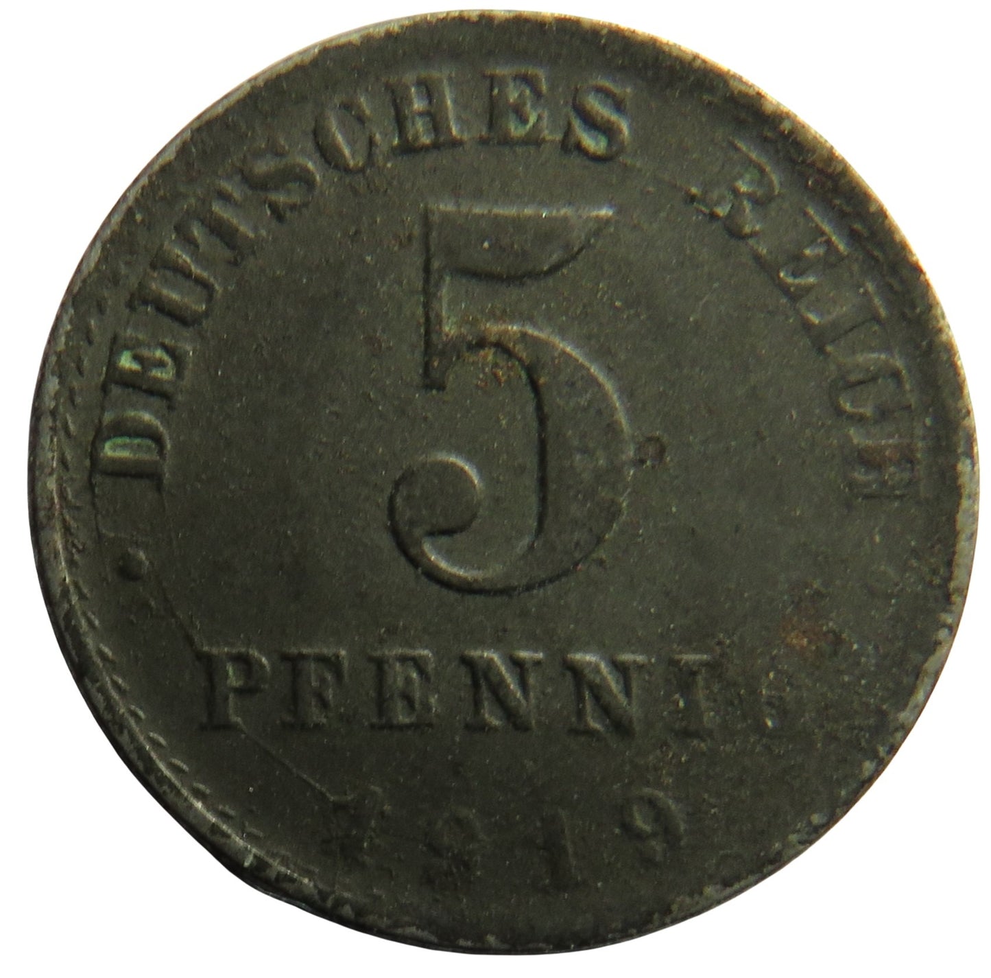 1919 Germany 5 Pfennig Coin