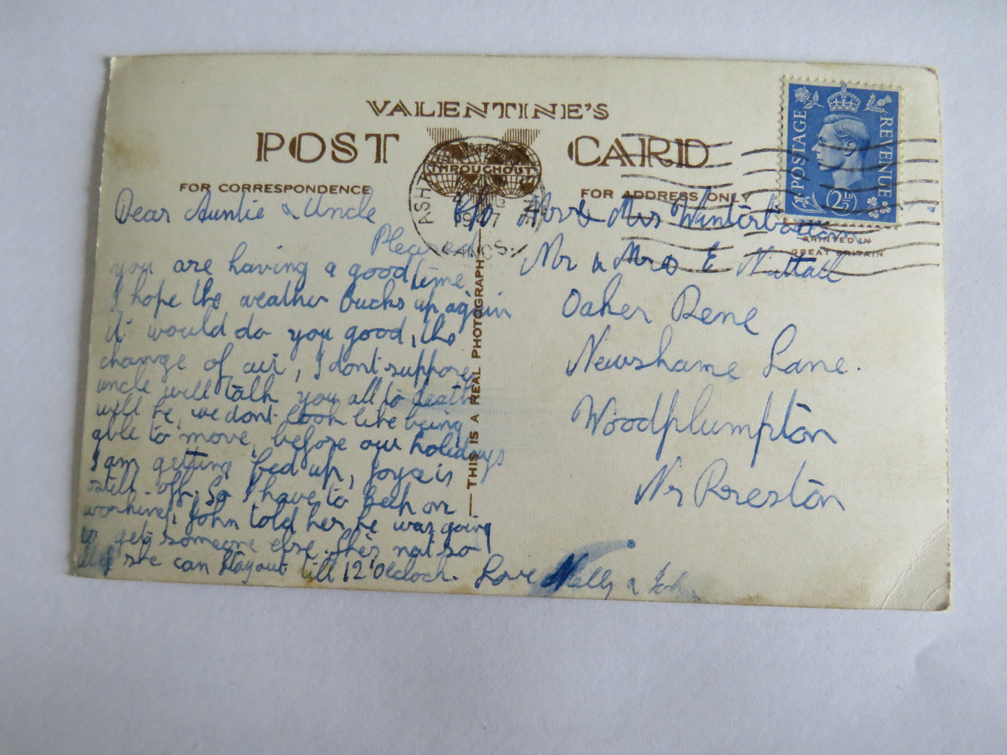 Vintage Postcard of Filey From North 1947