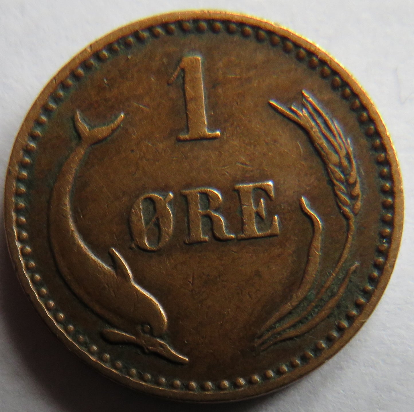 1894 Denmark One Ore Coin