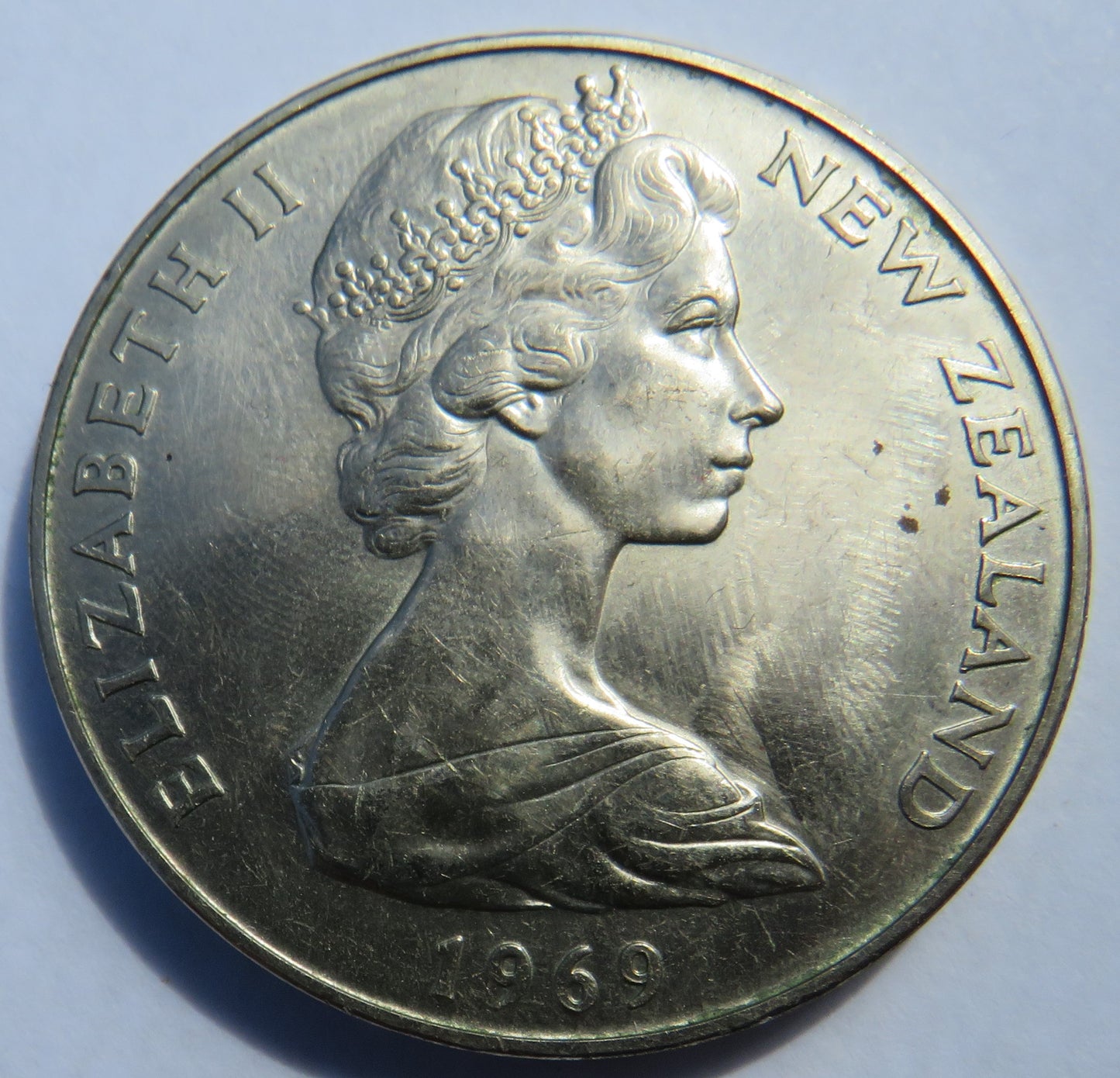 1969 New Zealand $1 One Dollar Coin Cook's Chart 1769