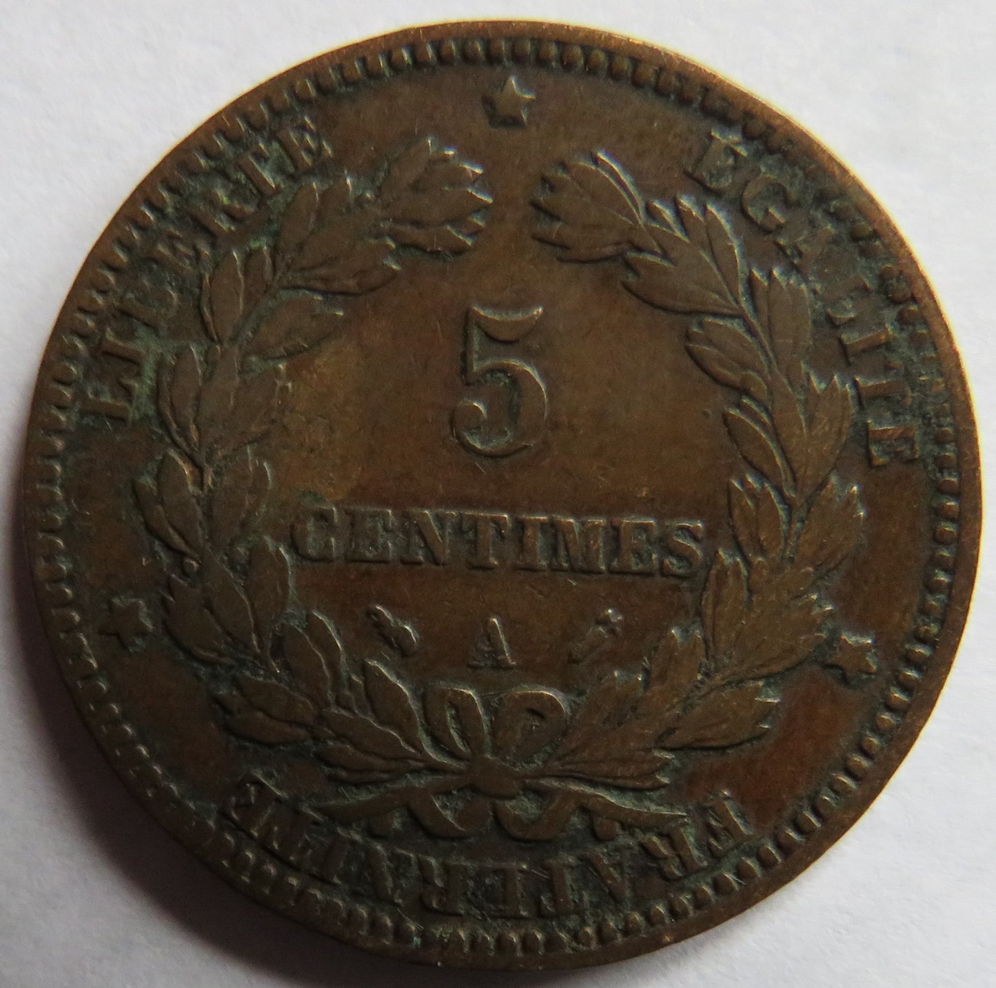 1896-A France 5 Centimes Coin