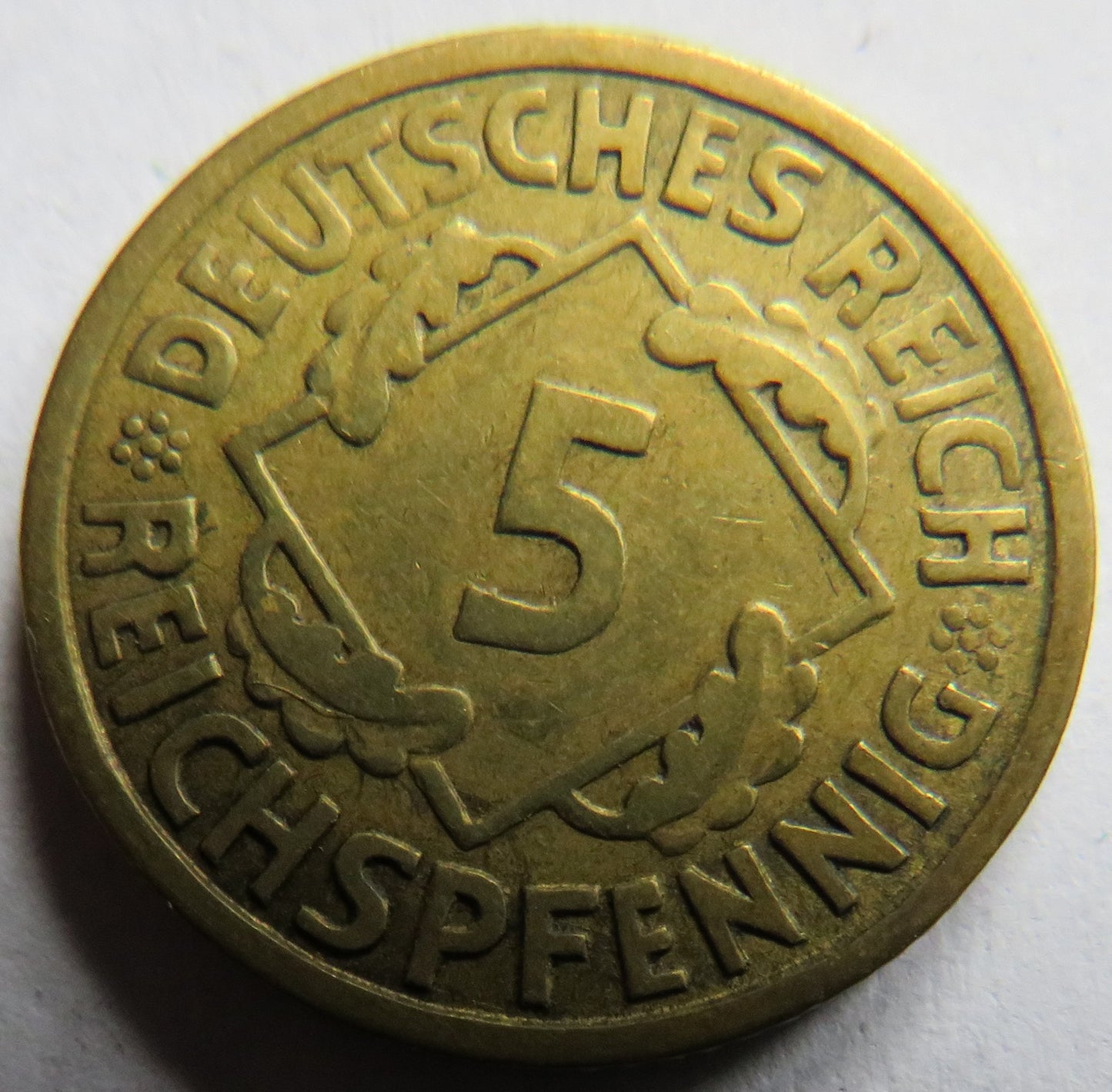 1924-A Germany - Weimar Republic 5 Reichspfennig Coin