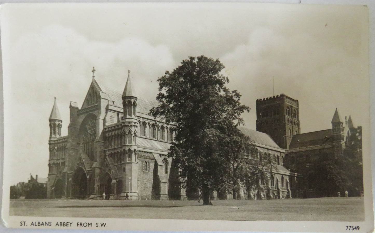 Vintage Postcard of St Albans Abbey From S.W