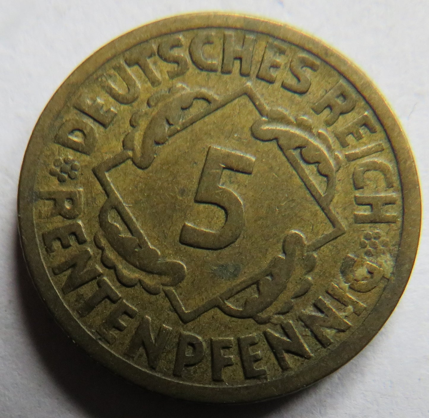 1924-A Germany - Weimar Republic 5 Rentenpfennig Coin