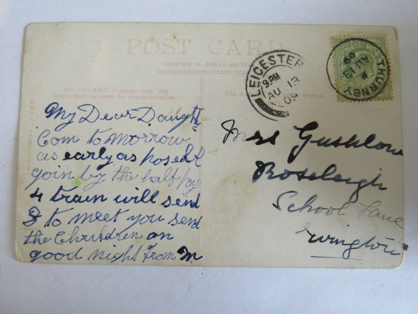 Vintage Postcard of St Matthew's Church Skegness 1909