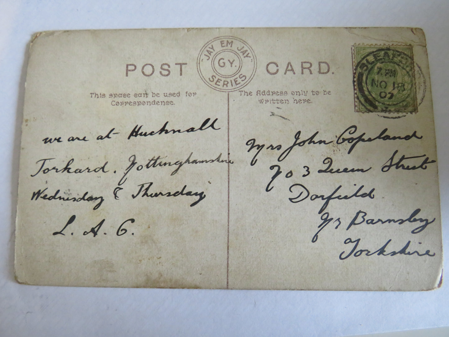Vintage Postcard of Sleaford 1907