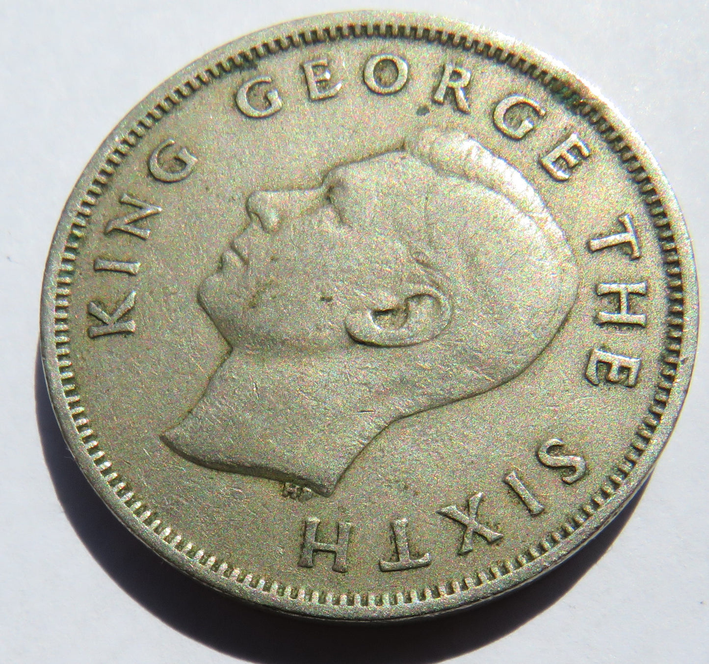1949 King George VI New Zealand One Florin Coin