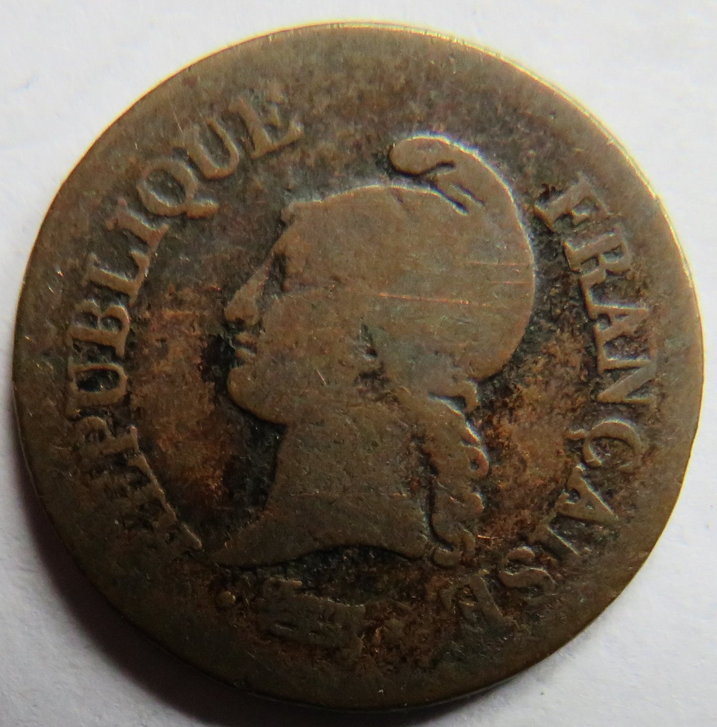 1851-A France One Centime Coin