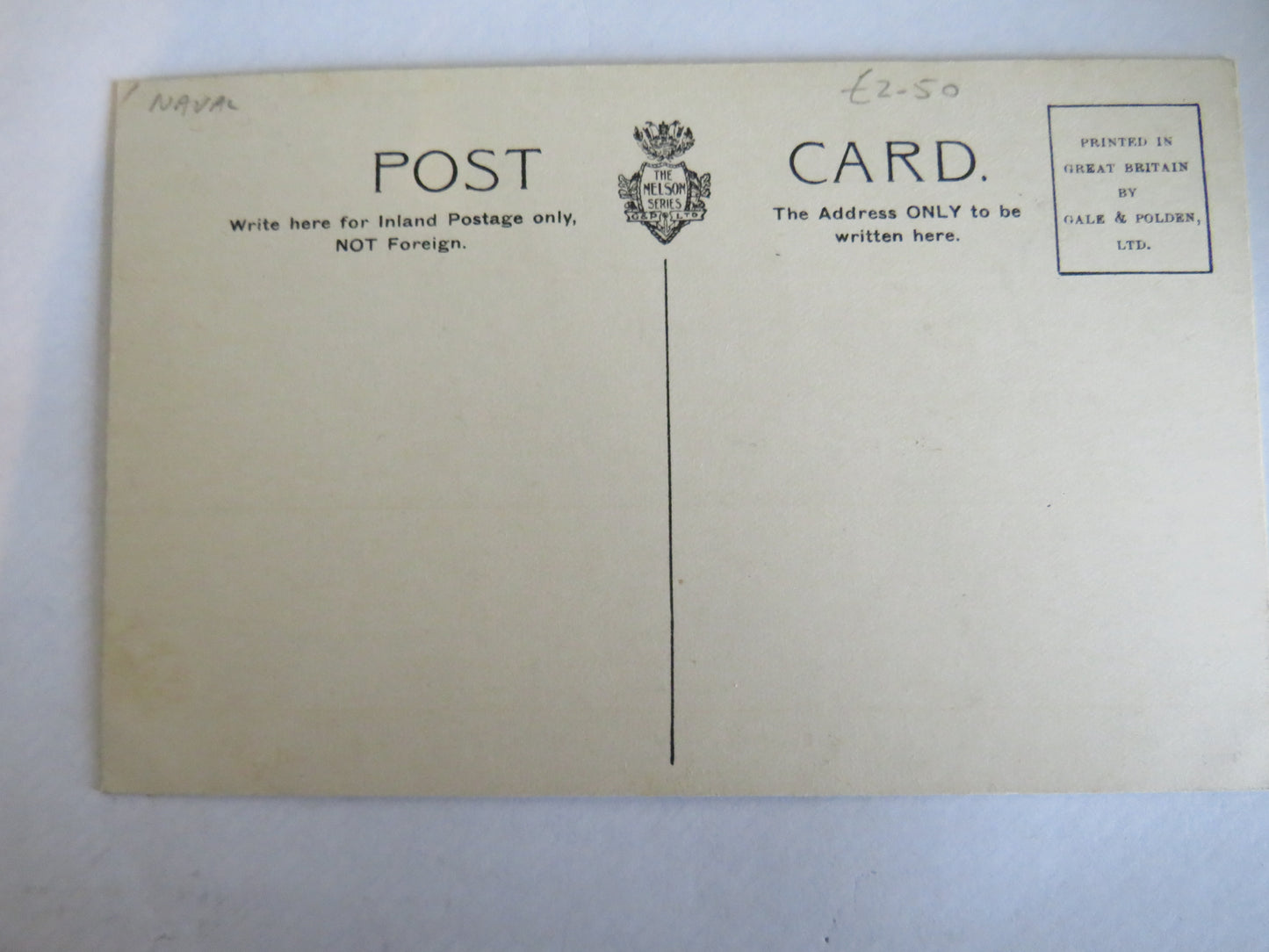 Vintage Warship Postcard of The H.M.S. "London" Battleship