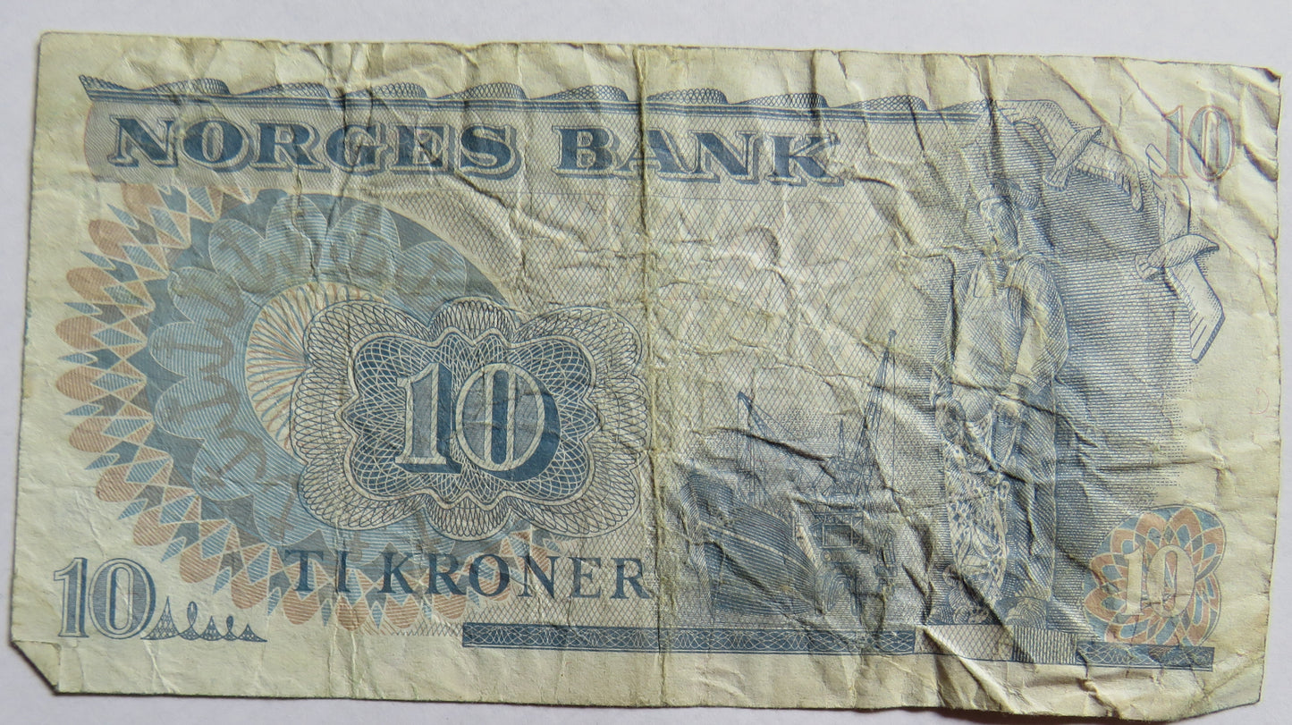 1979 Norway 10 Kroner Banknote
