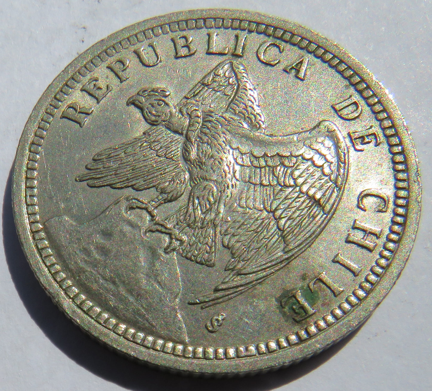 1933 Chile One Peso Coin