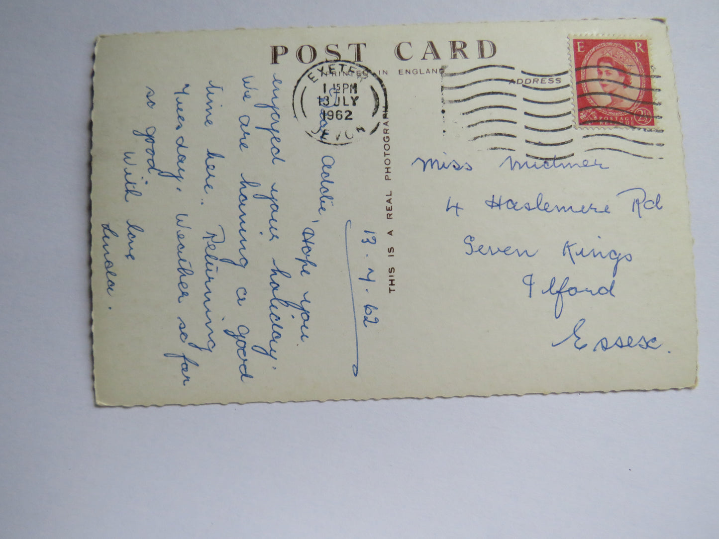 Vintage Postcard of The Lunar Clock, Exeter Cathedral, 1962