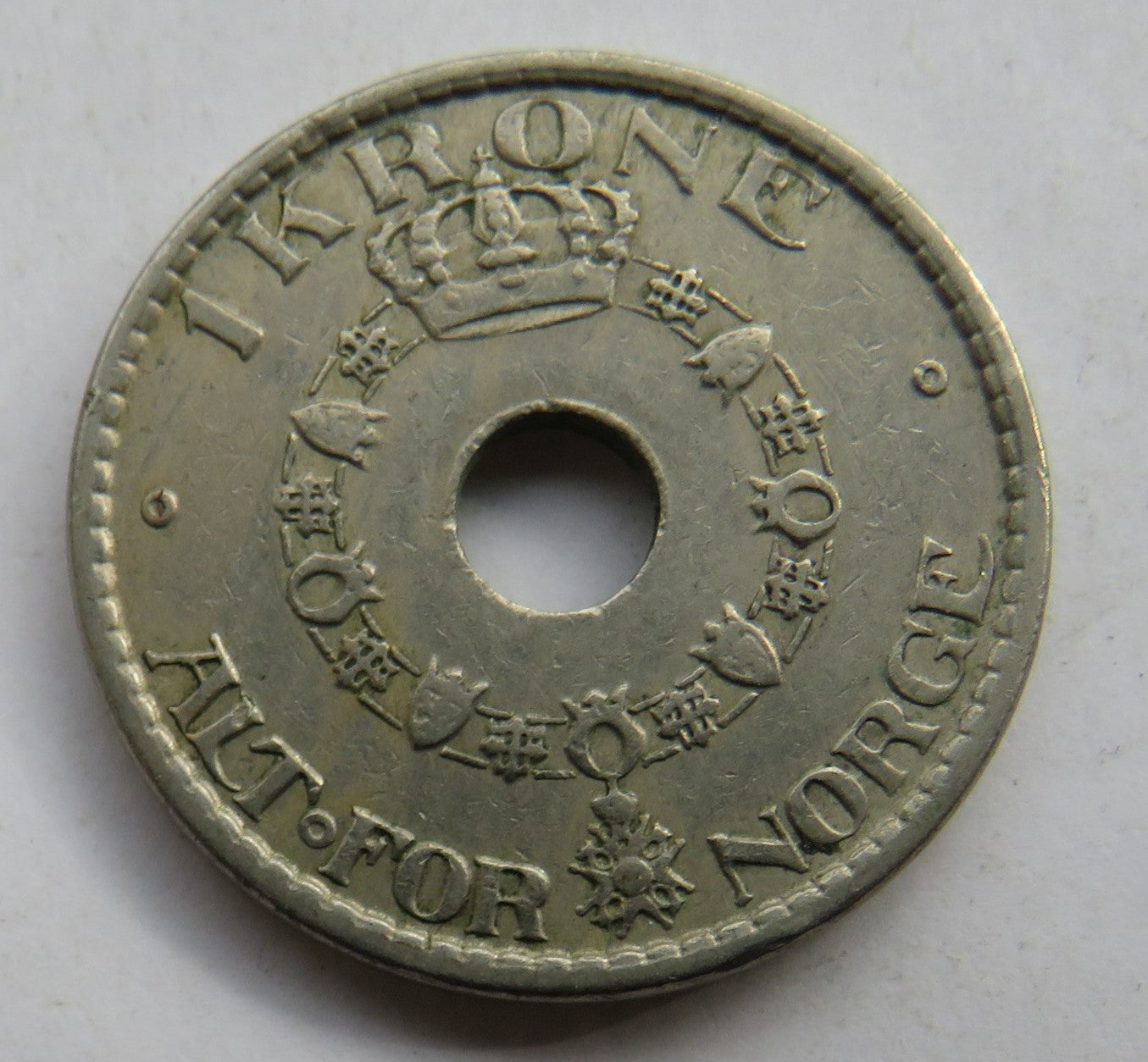 1950 Norway One Krone Coin