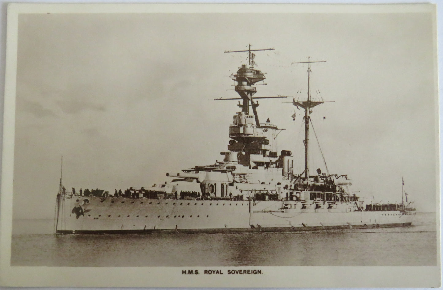 Vintage Warship Postcard of The H.M.S. Royal Sovereign