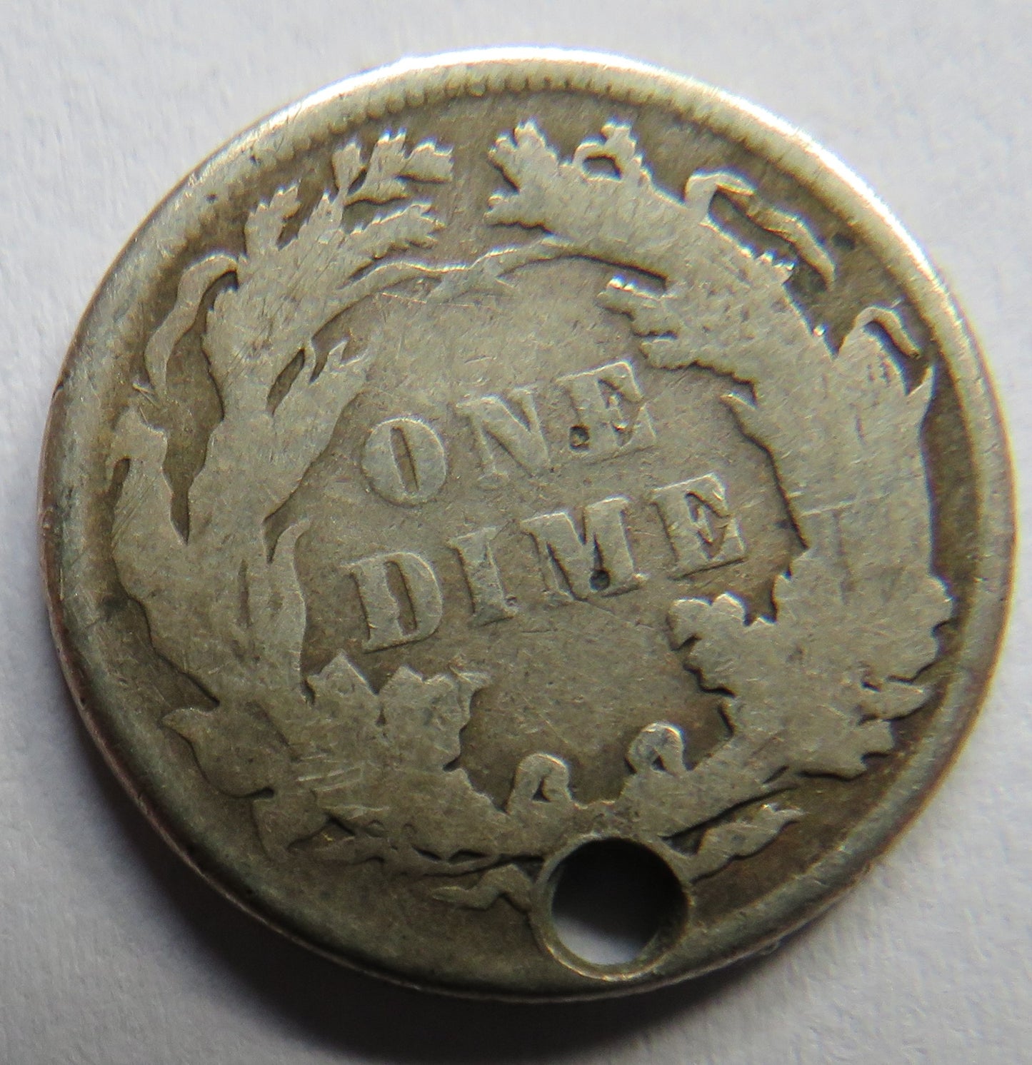 1891 USA Seated Liberty Silver Dime Coin (Holed) Pendant