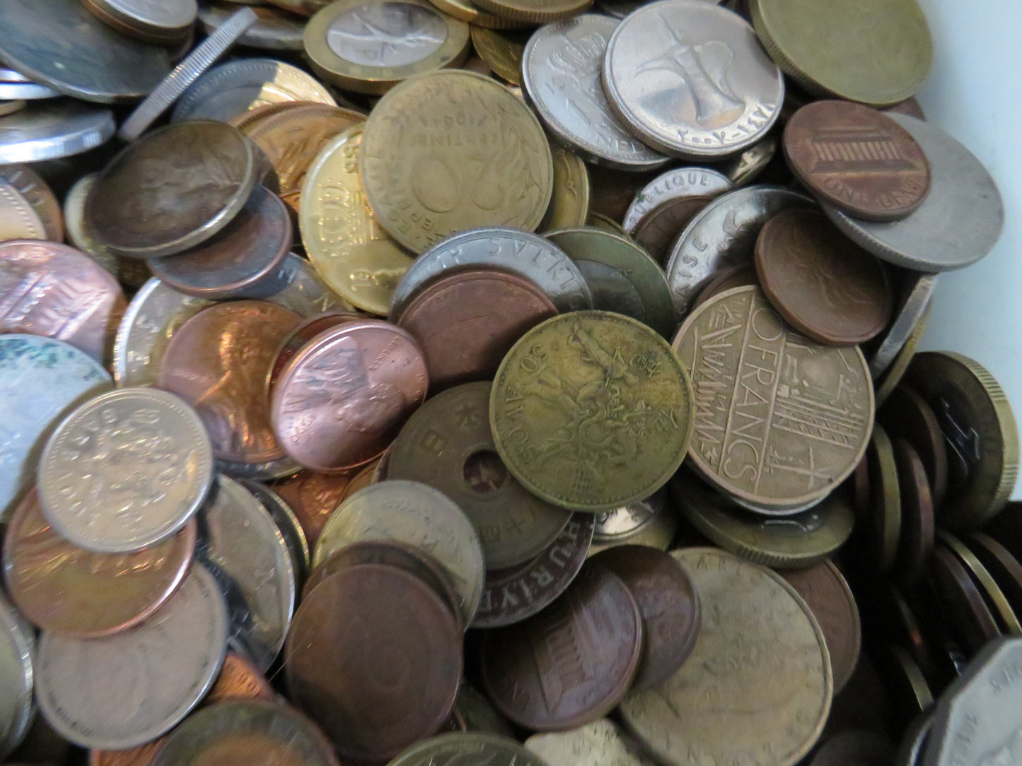 A Good Selection of 50 World Coins, Europe, America, Asia etc.