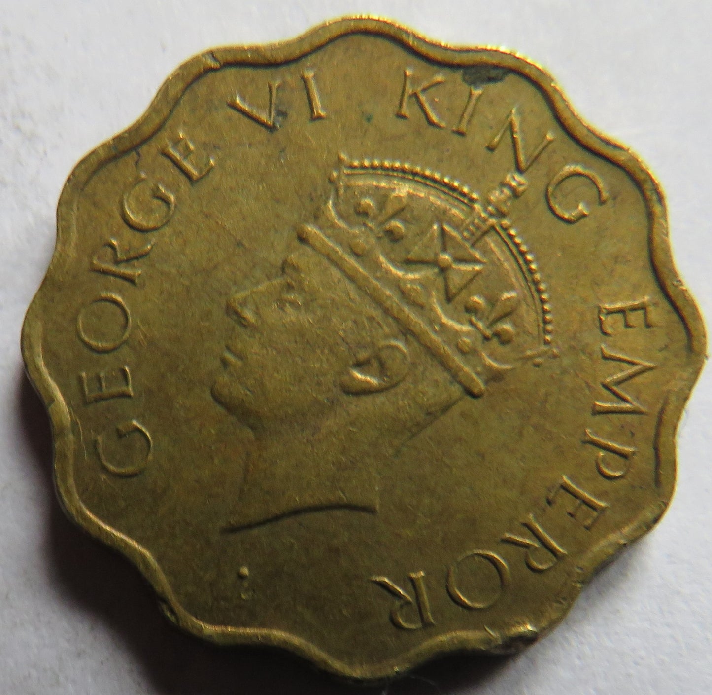 1944 King George VI India One Anna Coin