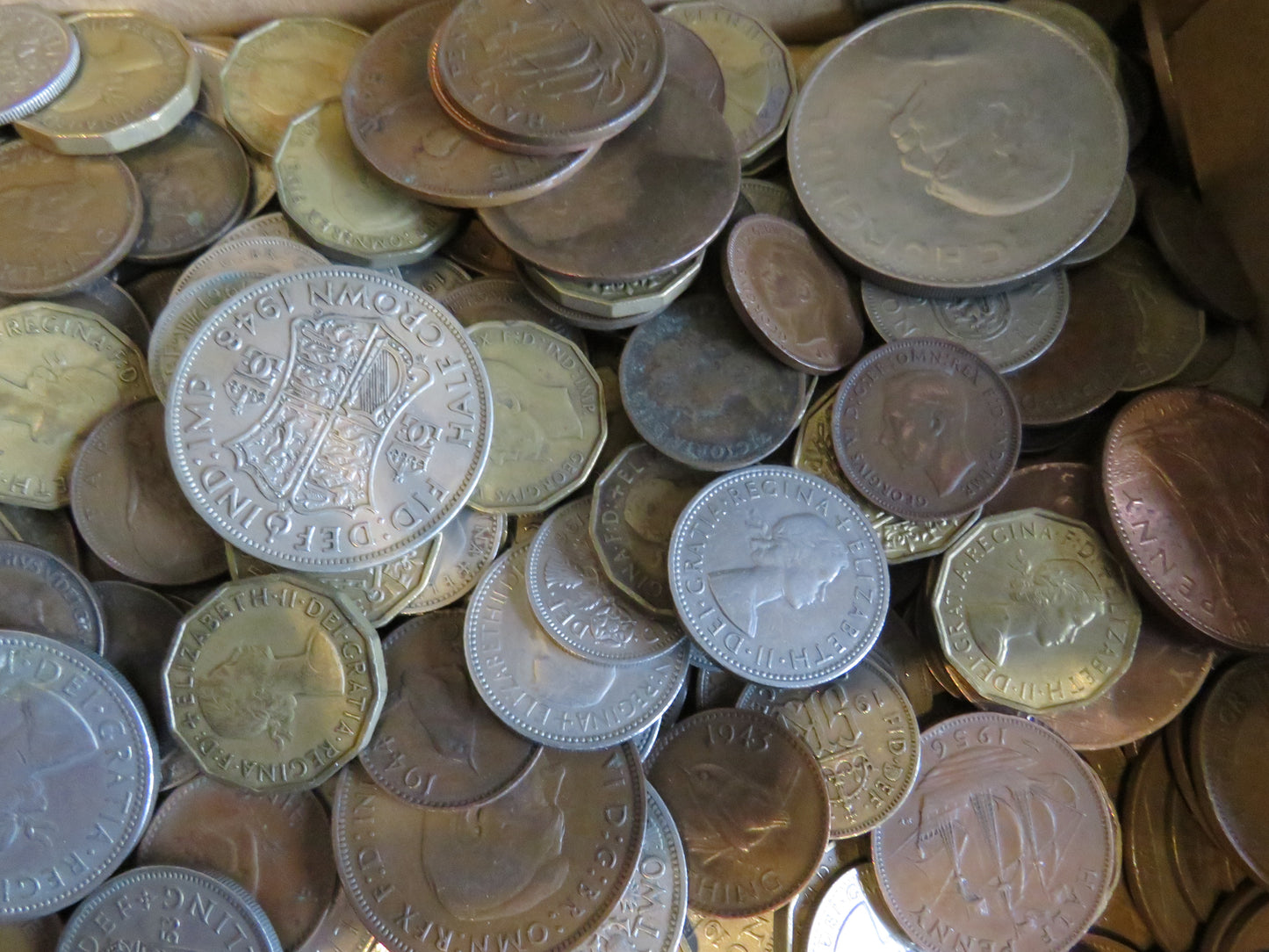 A Good Selection of 50 Old British Pre Decimal Coins