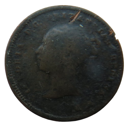 1847 Queen Victoria Half Farthing Coin Great Britain