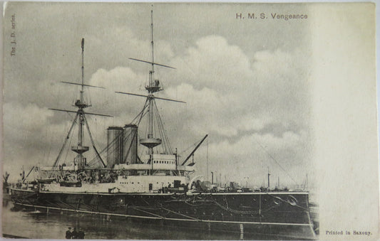 Vintage Warship Postcard of The H.M.S. Vengeance