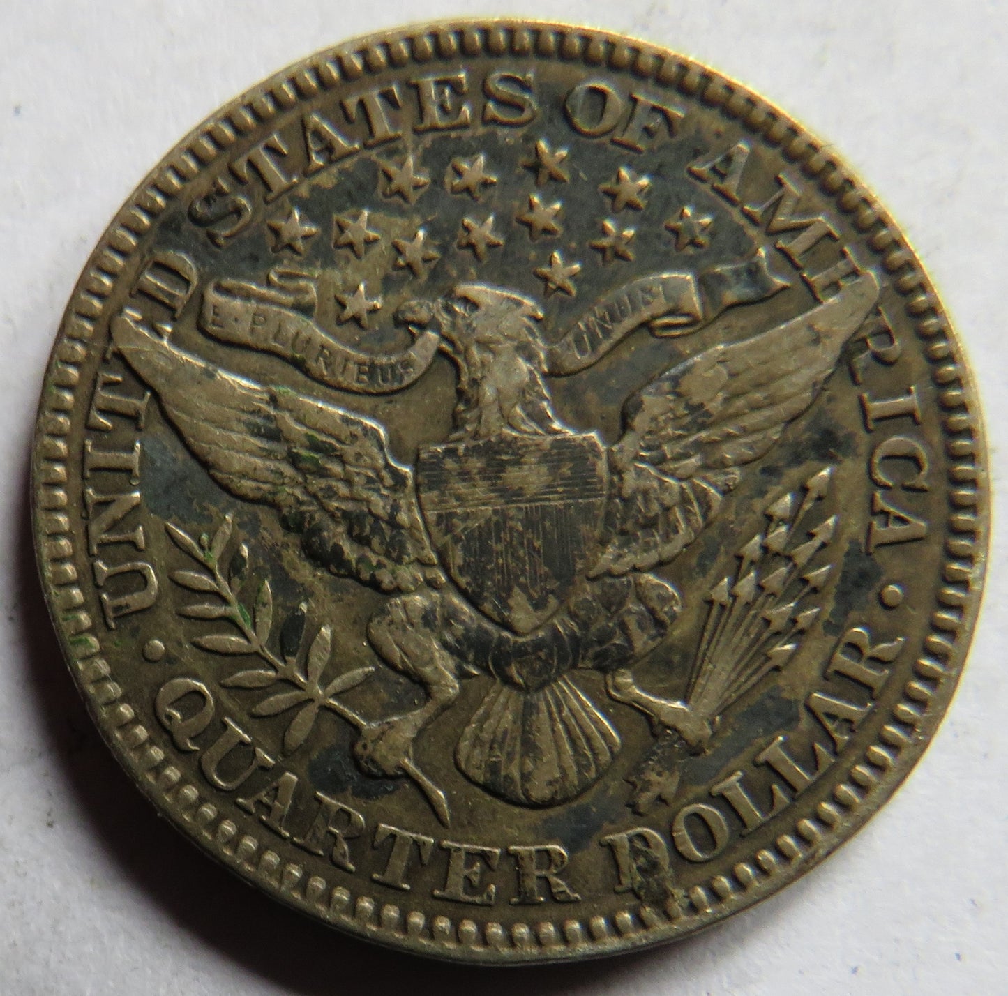 1901 USA Silver Barber $1/4 Quarter Dollar Coin