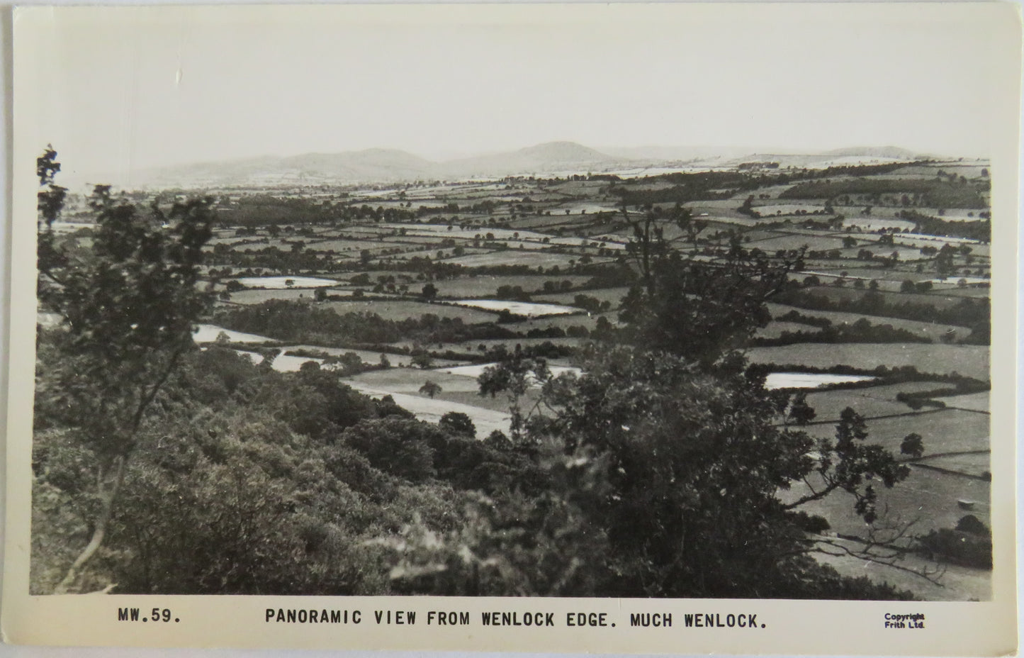 Vintage Postcard Of Wenlock Edge, Much Wenlock