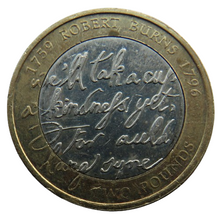 Load image into Gallery viewer, 2009 £2 Two Pound Coin Commemorating Robert Burns
