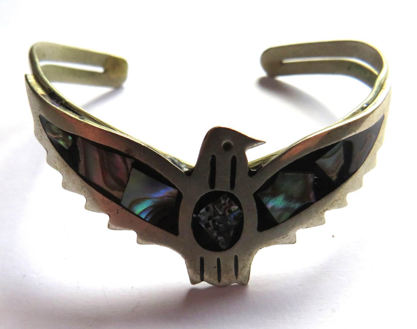 Vintage Ladies Alpaca Mexico Eagle Bangle