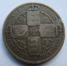 Load image into Gallery viewer, 1885 Queen Victoria Silver Gothic Florin Coin - Great Britain
