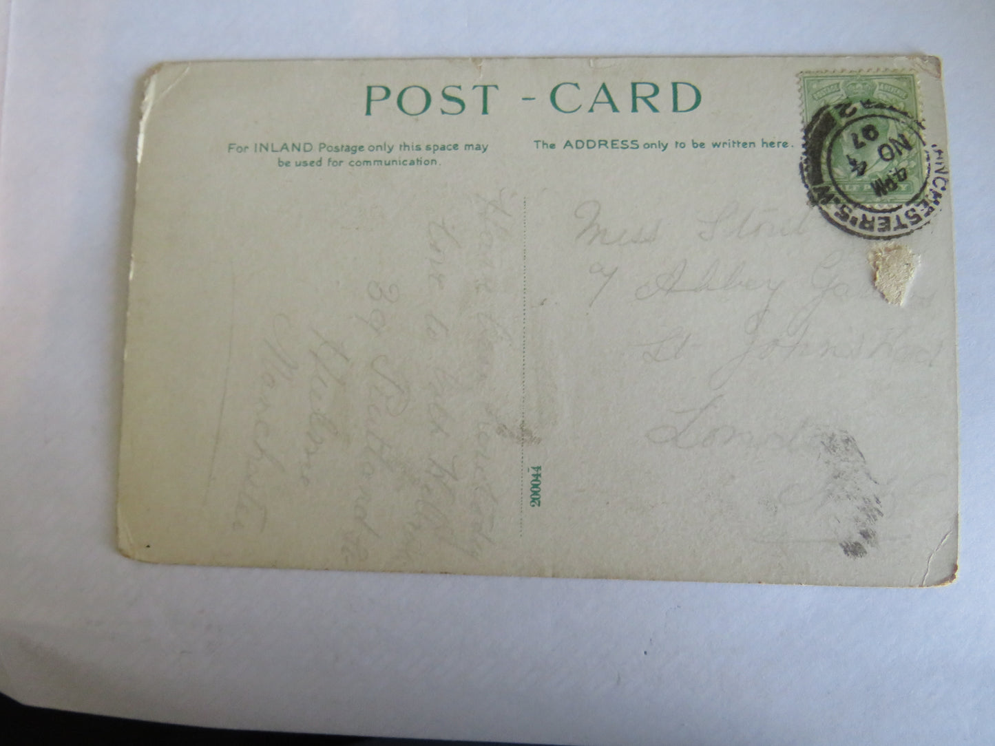 Vintage Postcard Of Whitworth Park, Manchester 1907