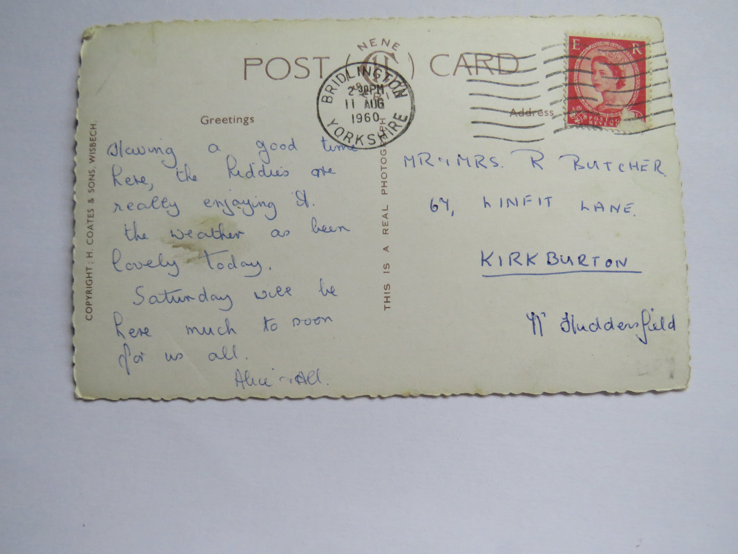 Vintage Postcard of Priory Church, Bridlington, 1960