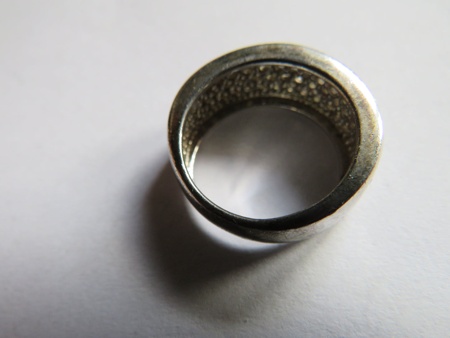 Stylish Ladies Sterling Silver & CZ Ring - UK Size K & 1/2