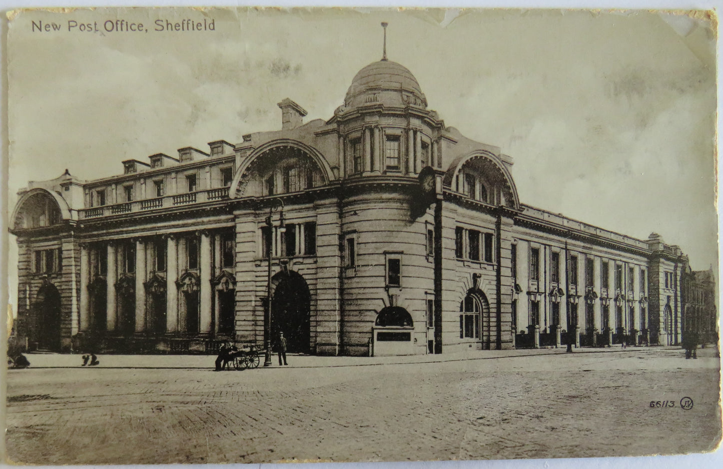 Vintage Postcard of New Post Office Sheffield 1913
