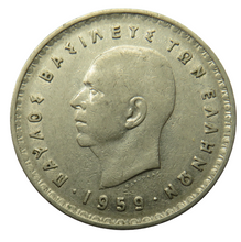 Load image into Gallery viewer, 1959 Greece 10 Drachmai Coin
