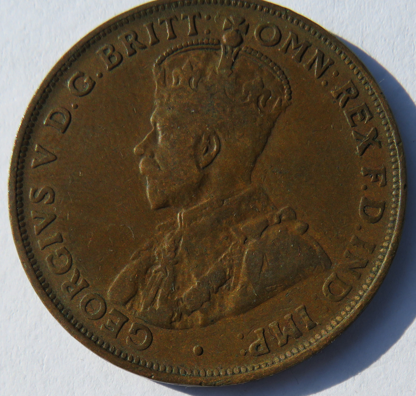 1920 King George V Australia One Penny Coin