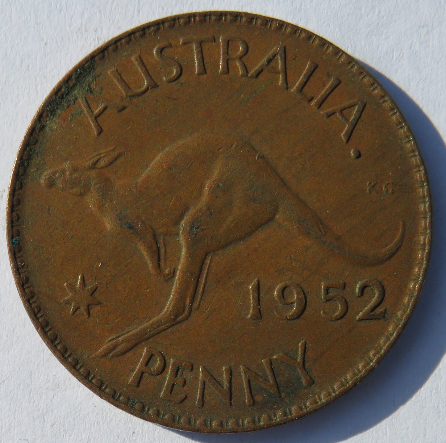 1952 King George VI Australia One Penny Coin