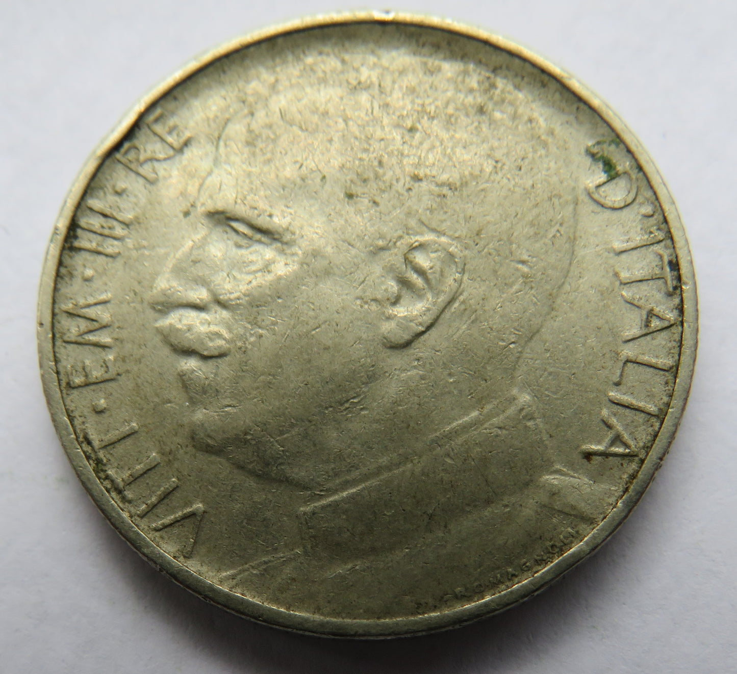 1925 Italy 50 Centesimi Coin