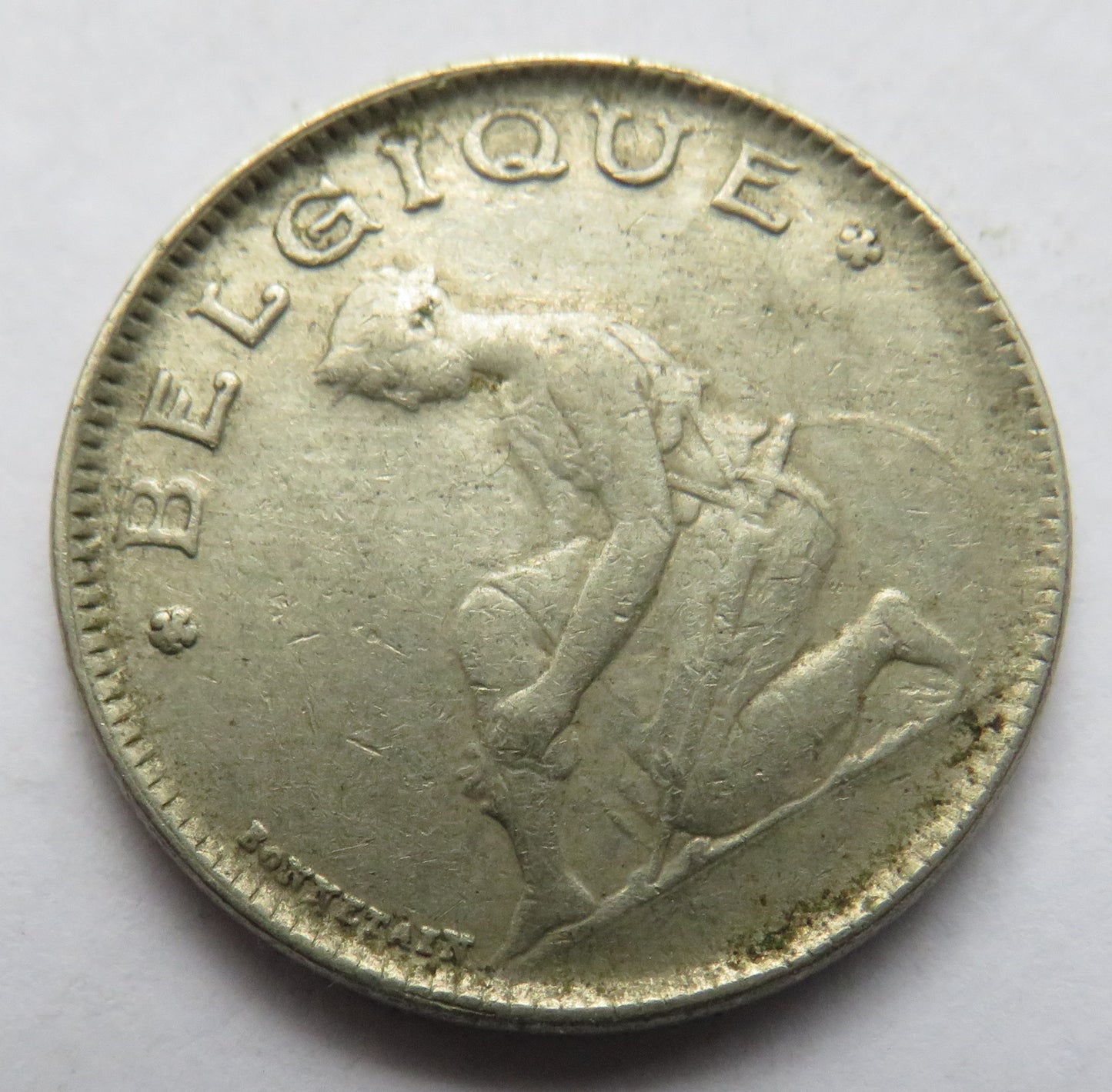 1923 Belgium One Franc Coin