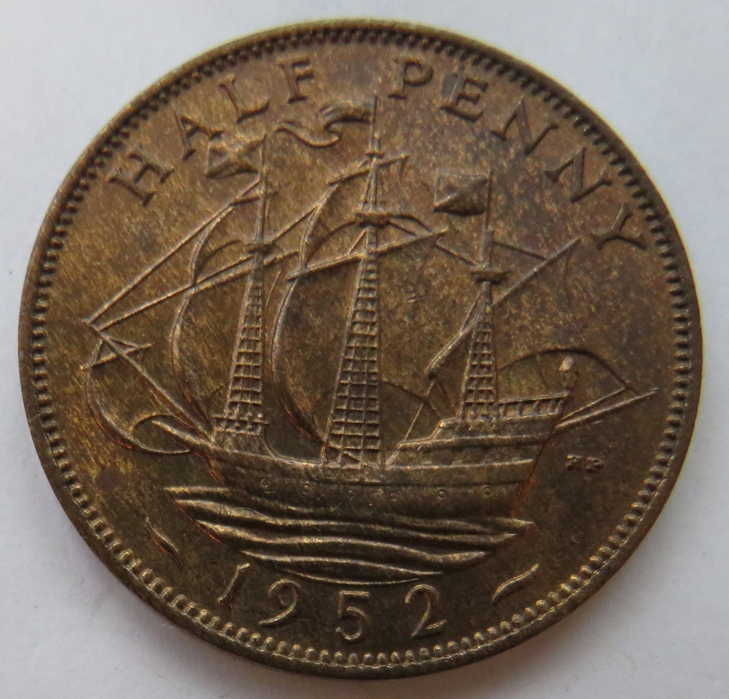 1952 King George VI Halfpenny Coin - Great Britain