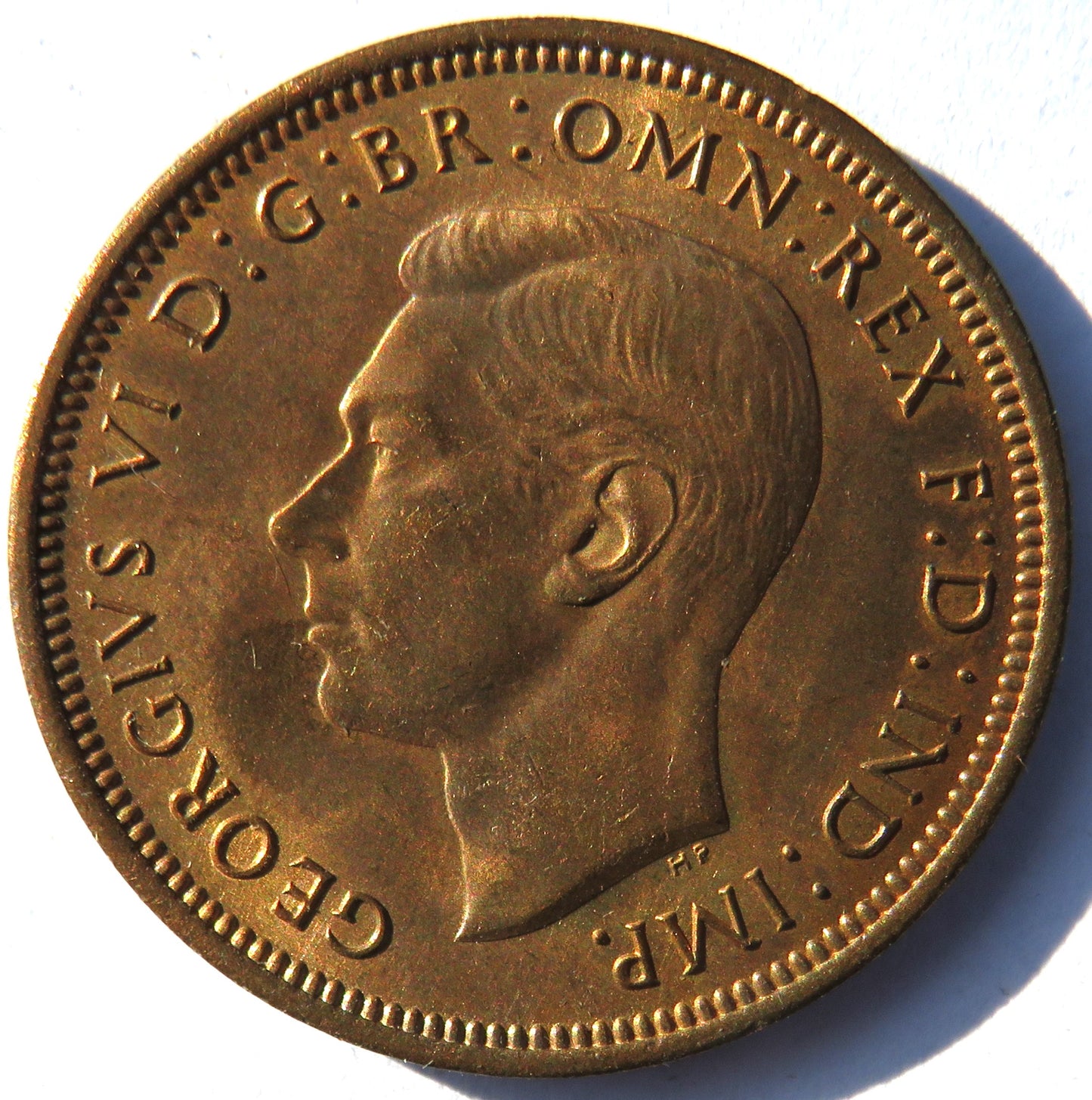 1942 King George VI Halfpenny Coin Unc - Great Britain