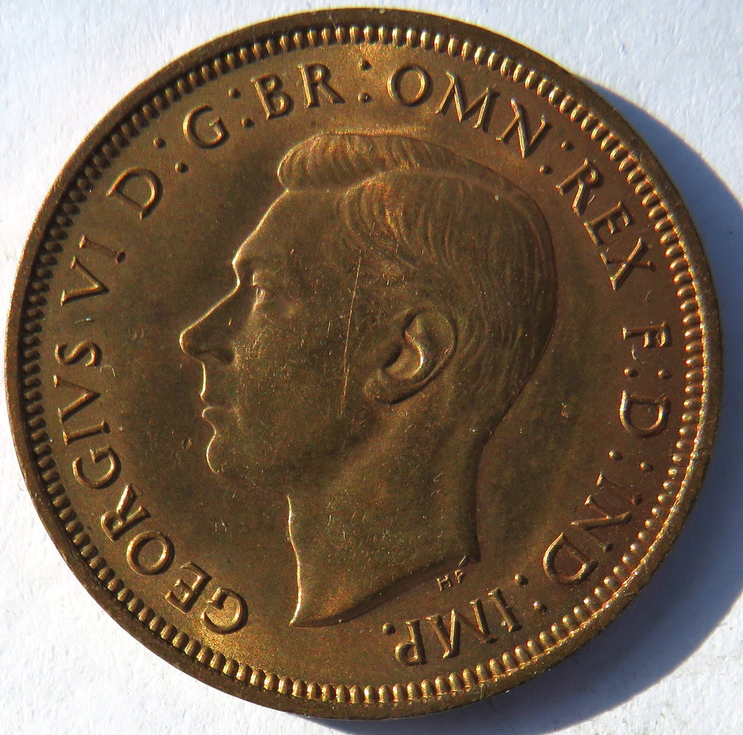1942 King George VI Halfpenny Coin Unc - Great Britain