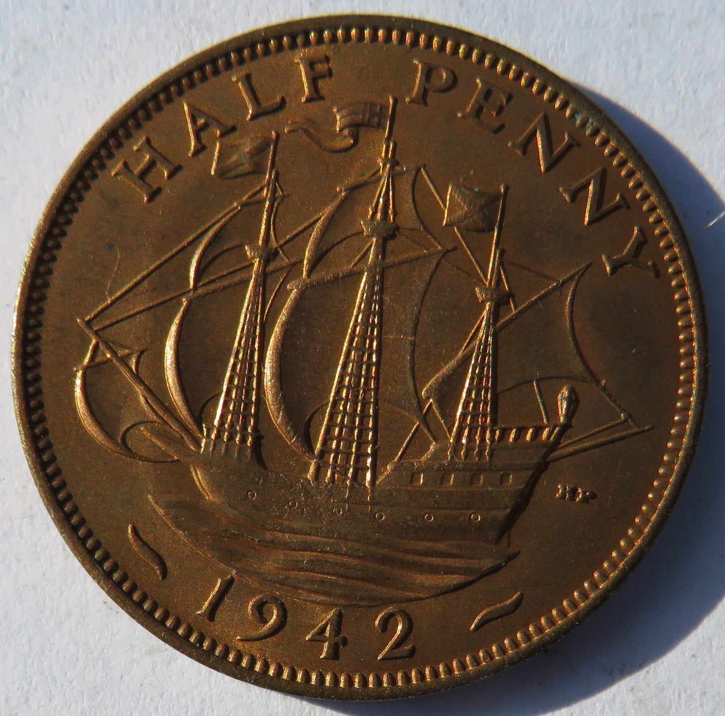 1942 King George VI Halfpenny Coin Unc - Great Britain