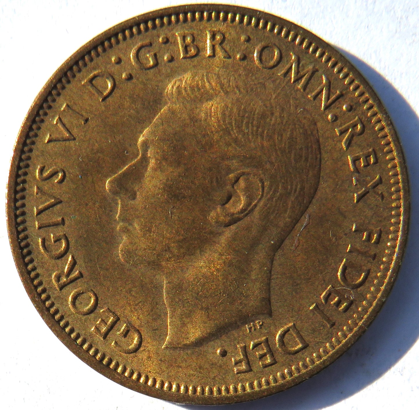 1952 King George VI Halfpenny Coin Unc - Great Britain