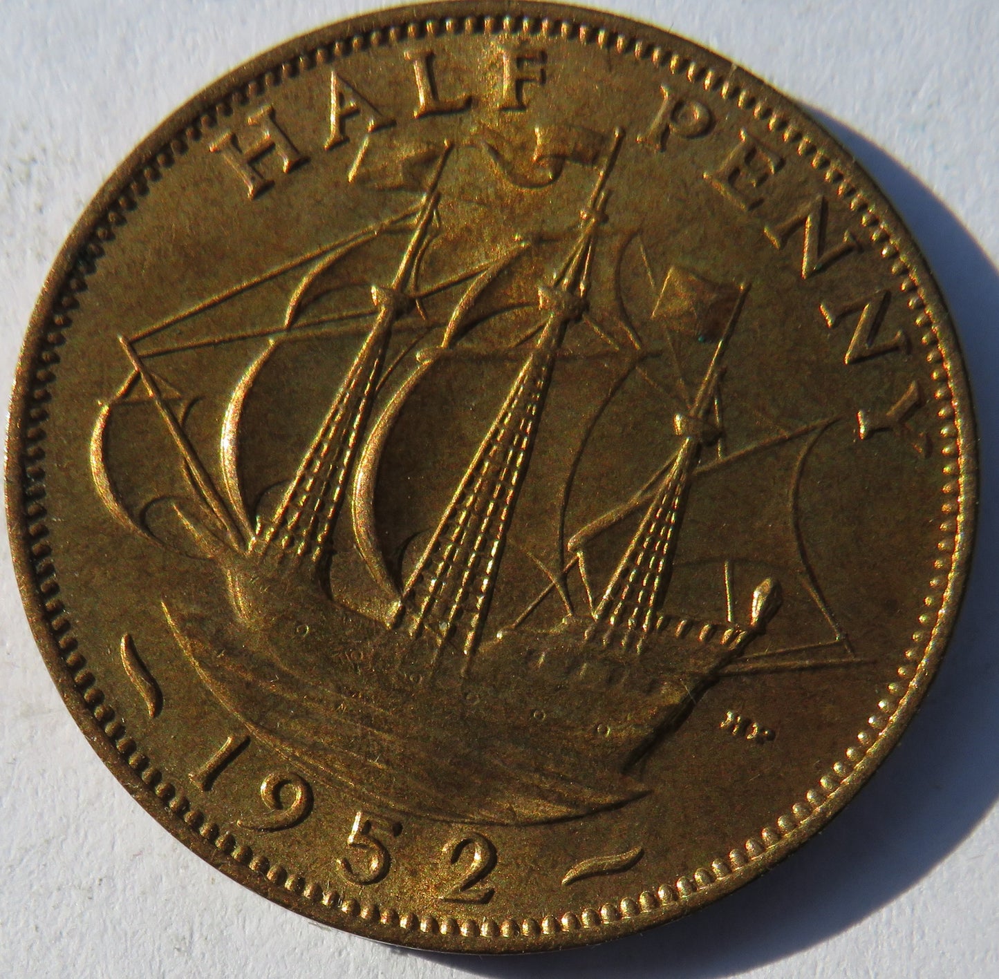 1952 King George VI Halfpenny Coin Unc - Great Britain
