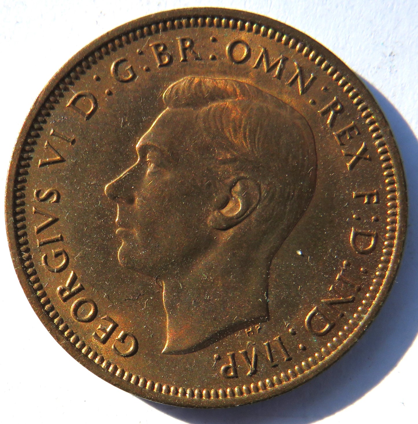 1942 King George VI Halfpenny Coin Unc - Great Britain