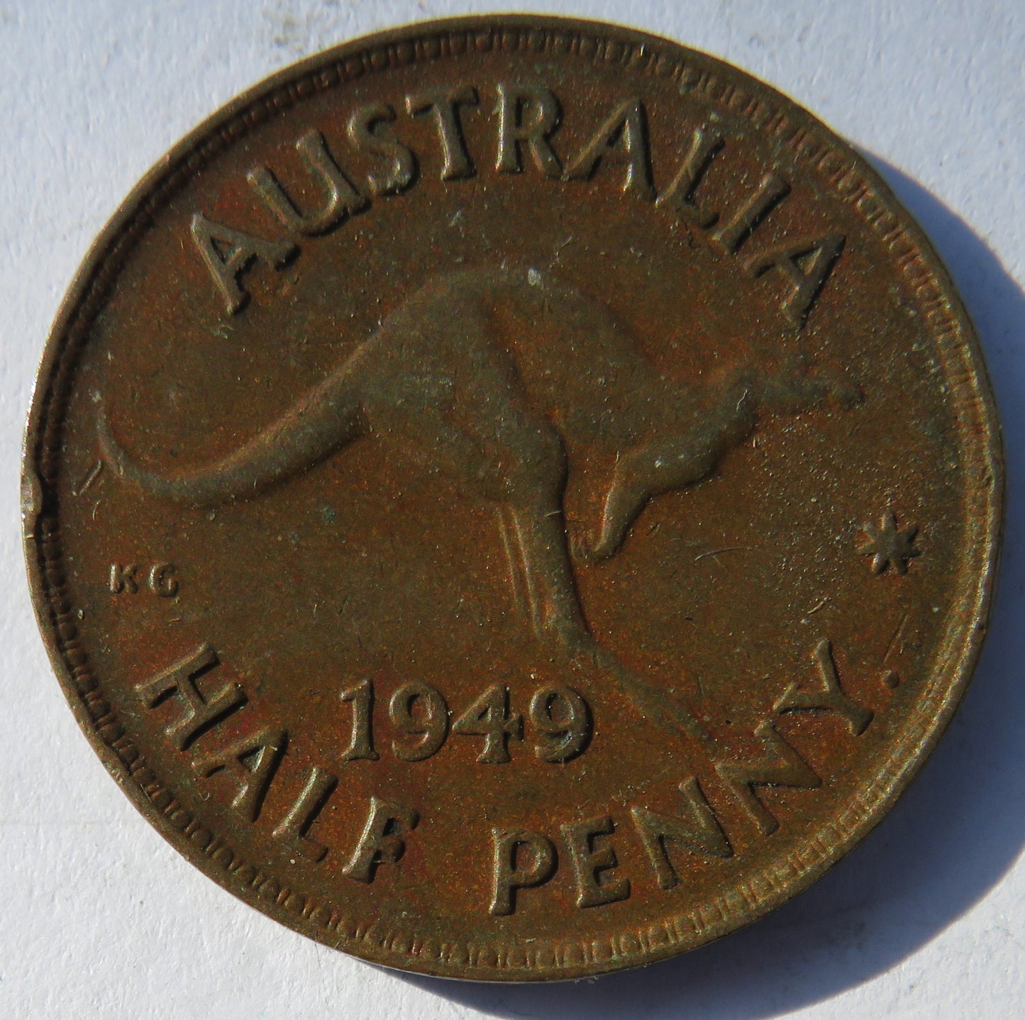 1949 King George VI Australia Halfpenny Coin