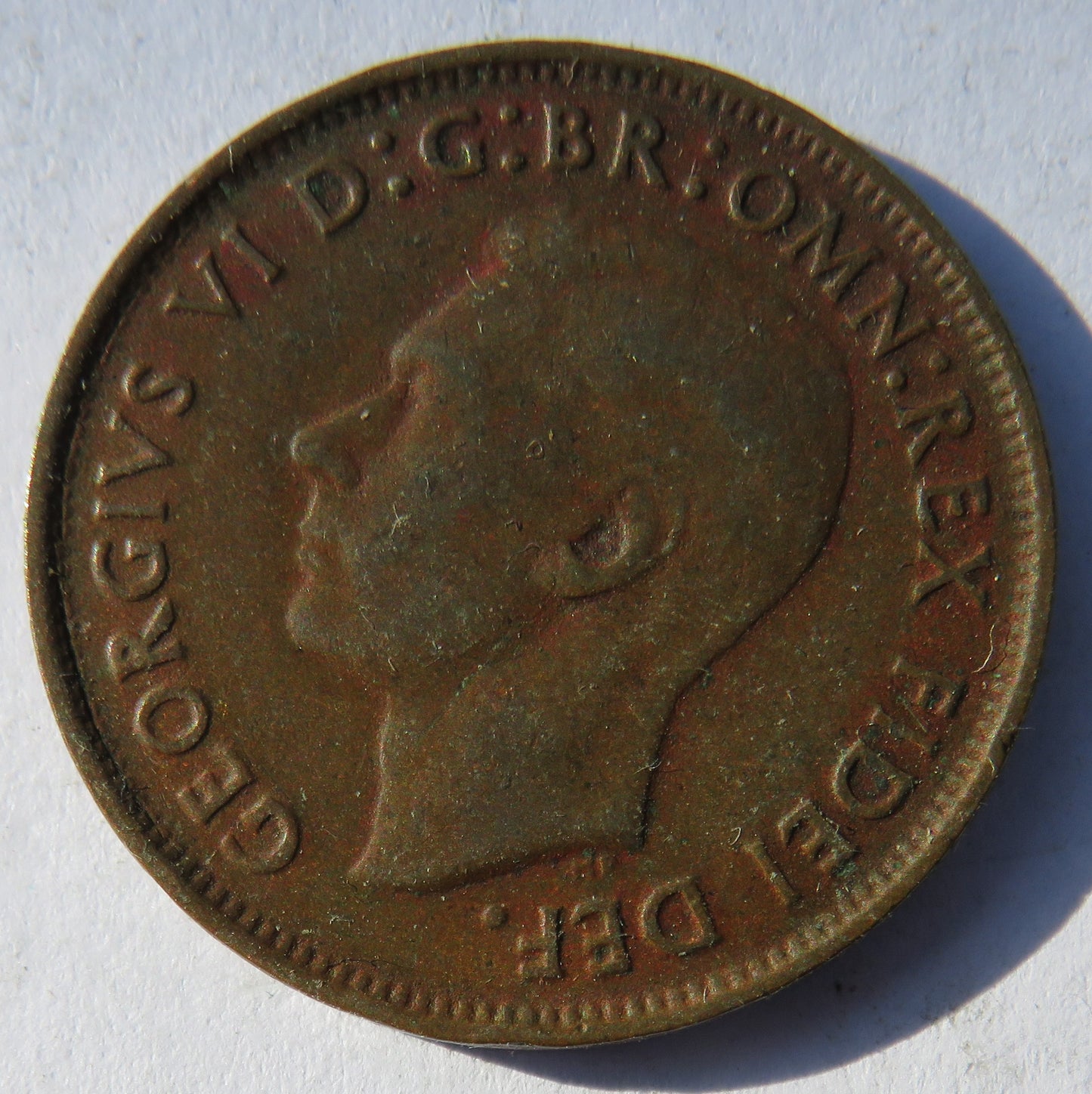 1949 King George VI Australia Halfpenny Coin