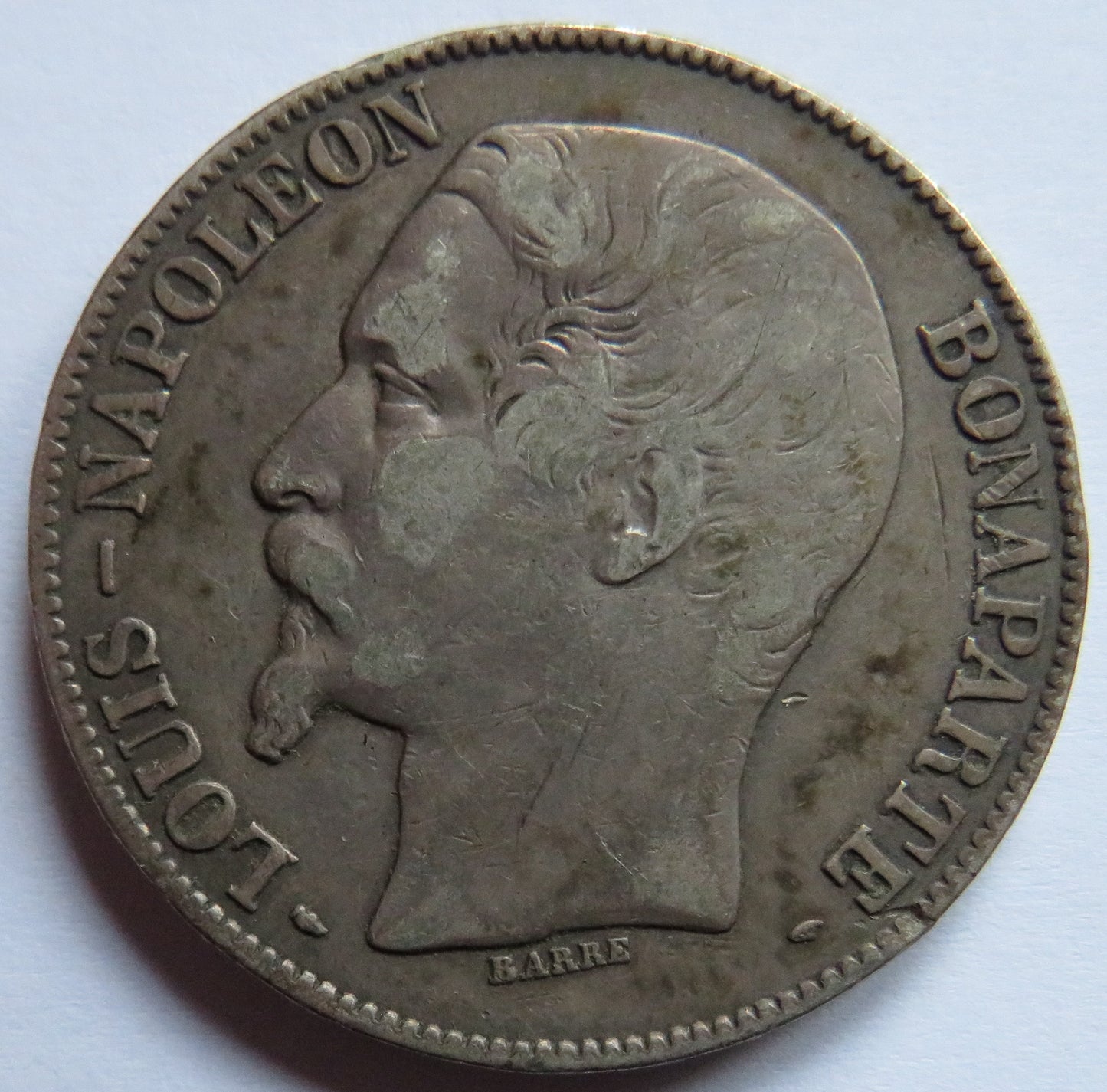 1852-A France Silver 5 Francs Coin - Louis-Napoleon Bonaparte