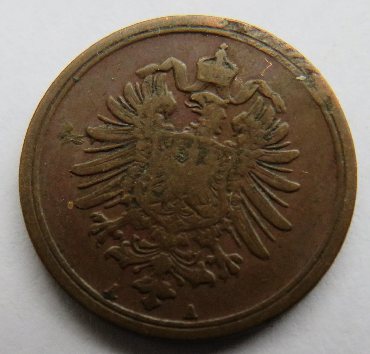 1889-A Germany One Pfennig Coin