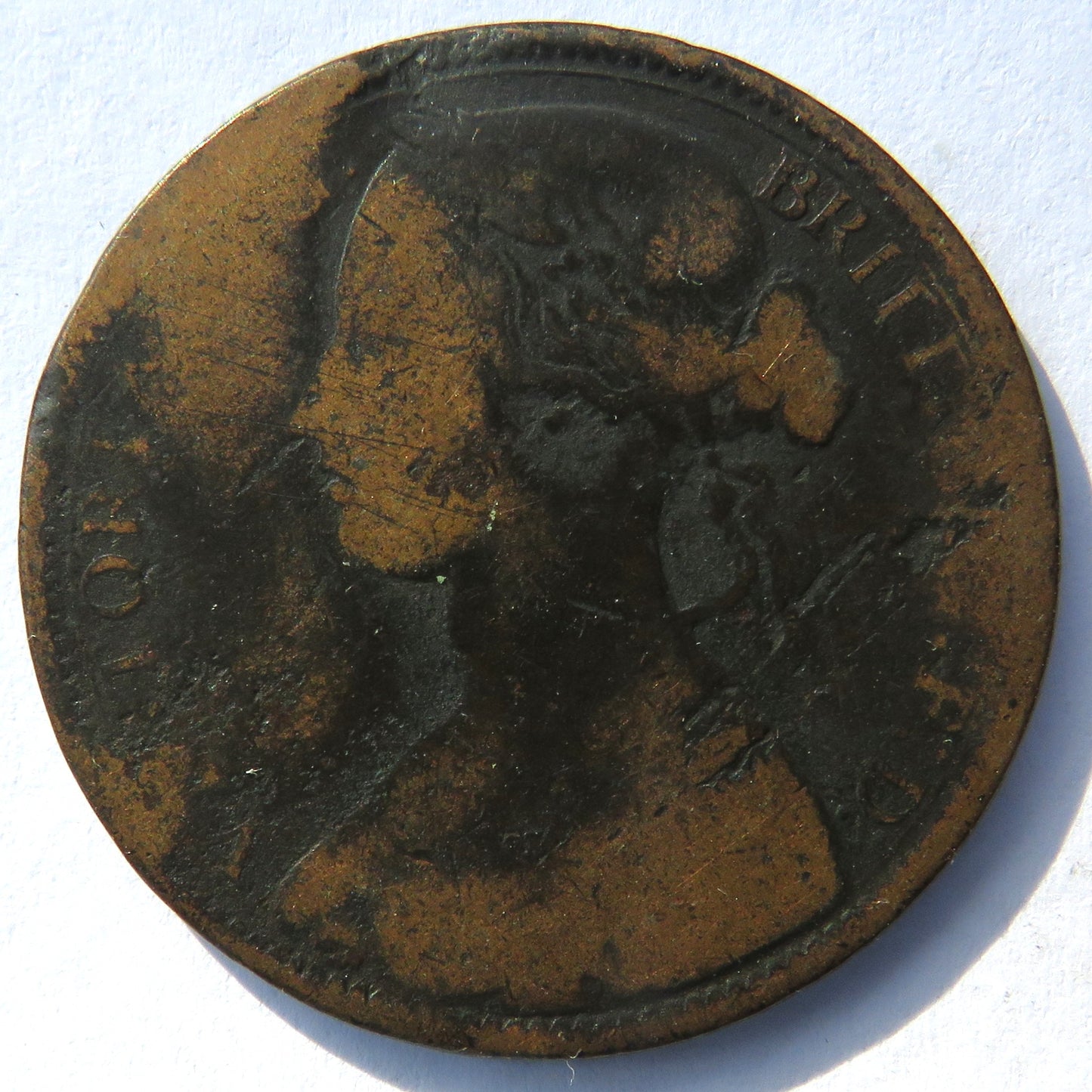1862 Queen Victoria One Penny Coin - Great Britain